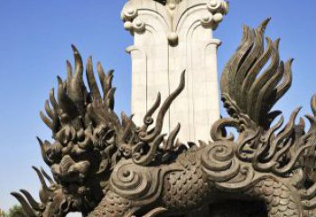 淄博中领雕塑：神兽火麒麟铜雕定制