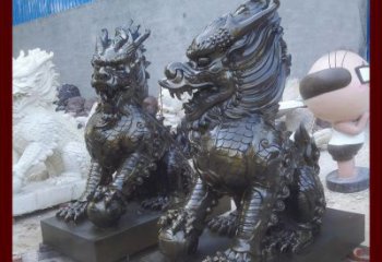 淄博中领雕塑的麒麟铜雕是塑造精美的工艺结果。…