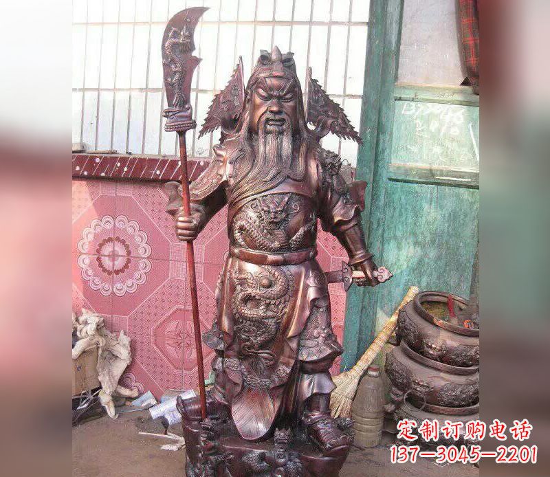 淄博武财神关公提刀铜雕