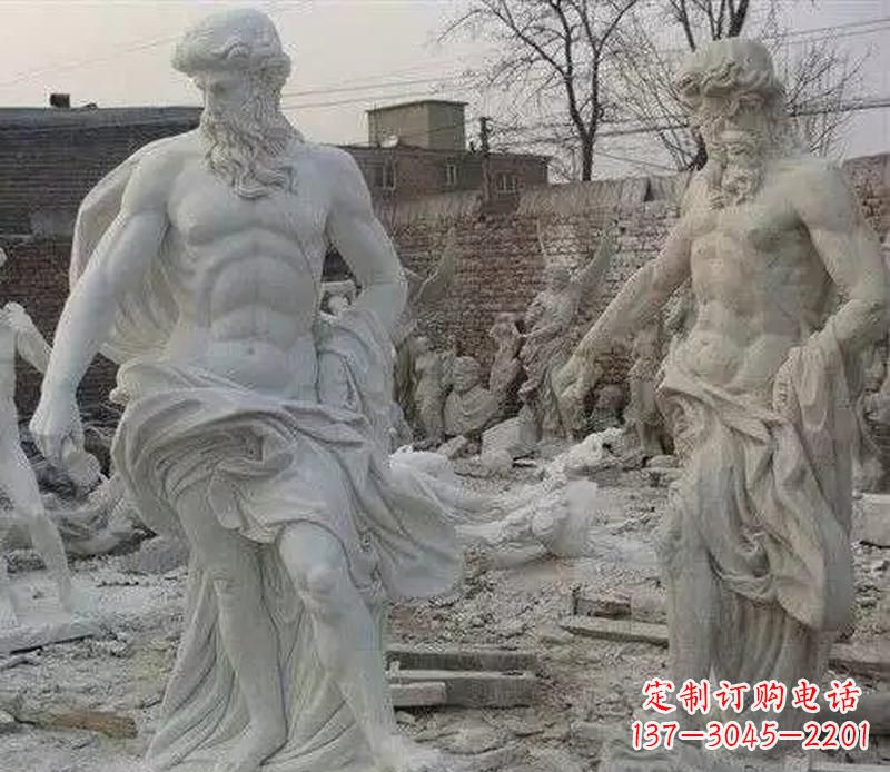 淄博西方阿基米德人物石雕