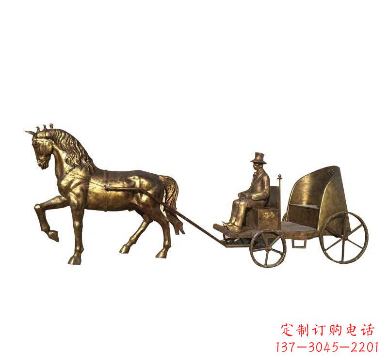 淄博西方马车铜雕