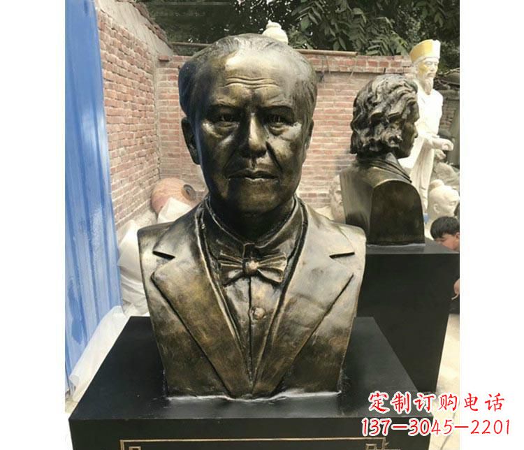 淄博西方名人爱迪生胸像铜雕