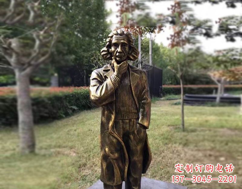 淄博西方名人爱因斯坦铜雕