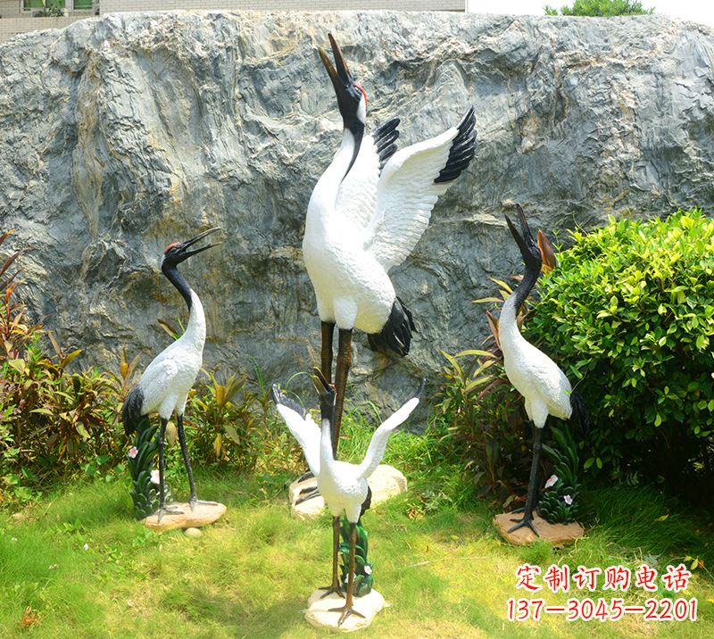 淄博仙鹤雕塑 墓地