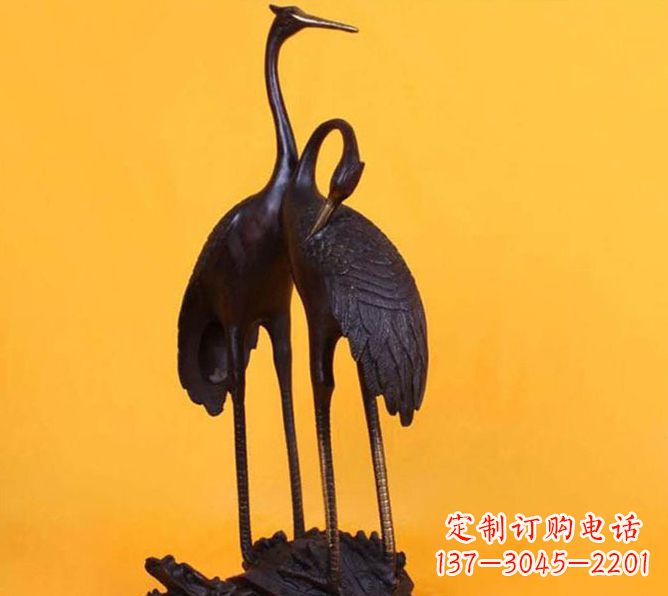 淄博仙鹤雕塑铜