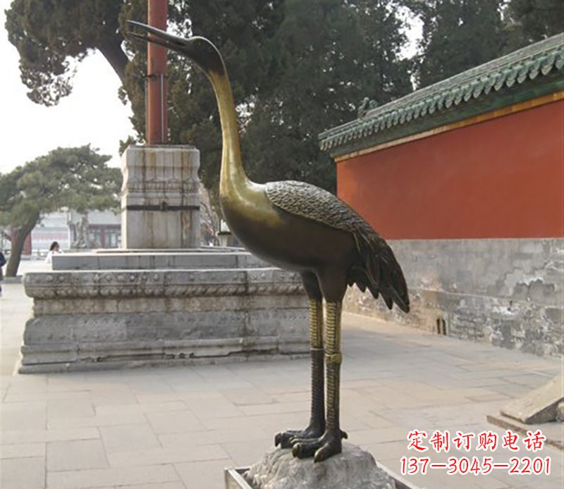 淄博仙鹤动物铜雕 (2)