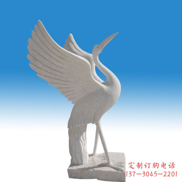 淄博仙鹤砂岩雕塑