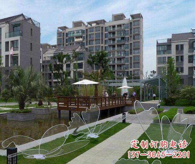 淄博小区不锈钢镂空蝴蝶雕塑