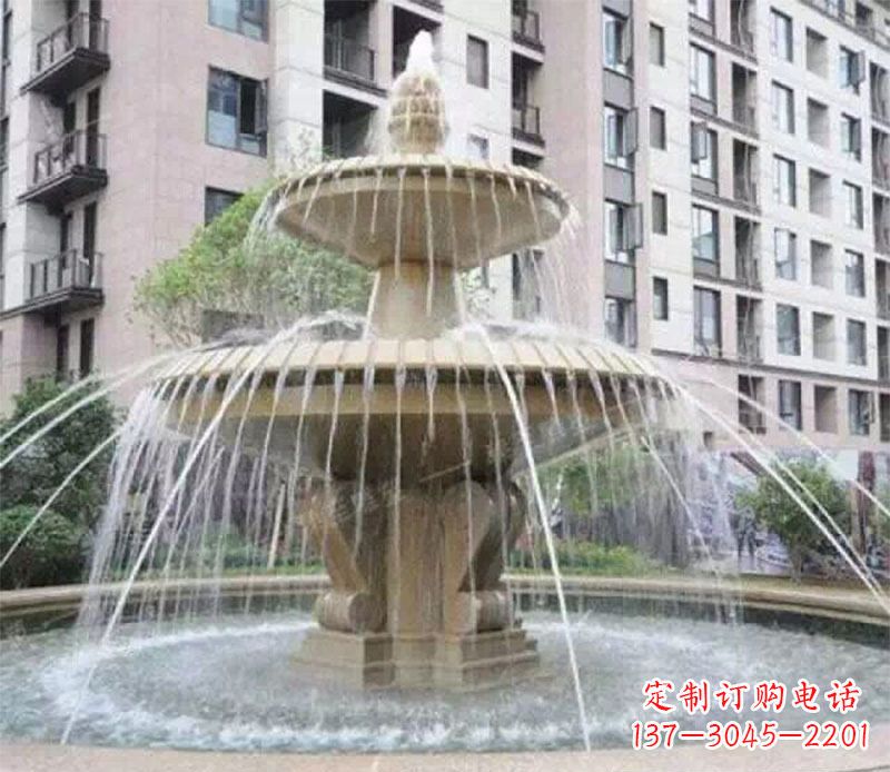 淄博小区大型喷泉景观石雕