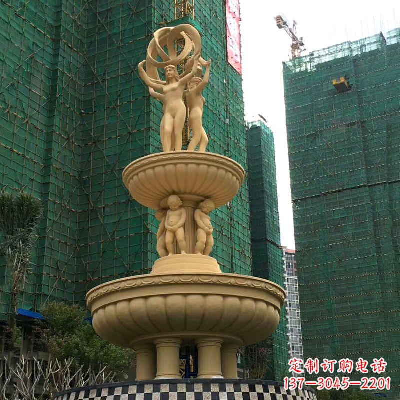 淄博小区大型欧式人物景观喷泉