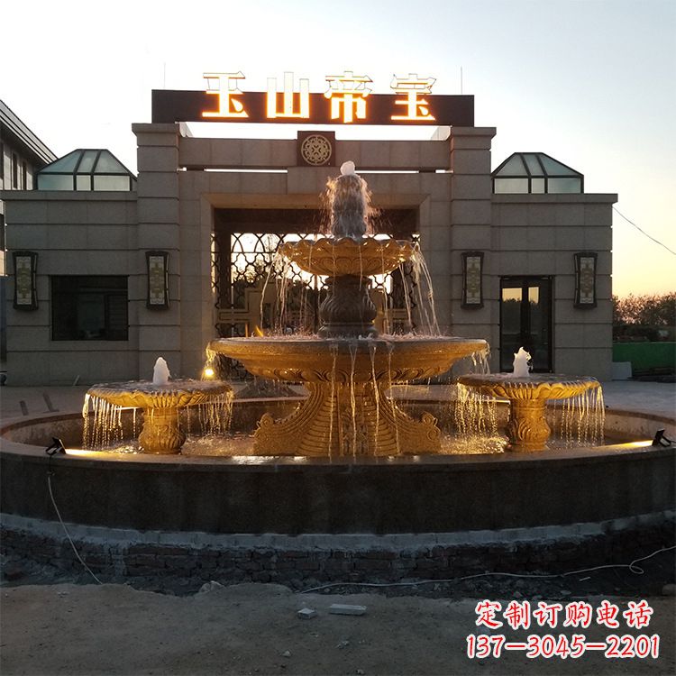 淄博小区广场欧式水景石雕喷泉