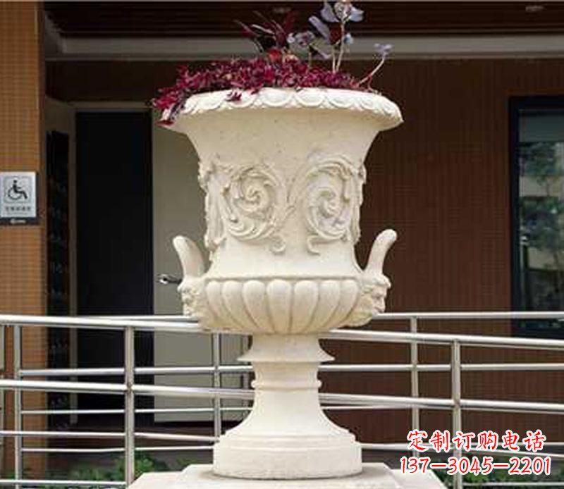 淄博小区花盆景观石雕