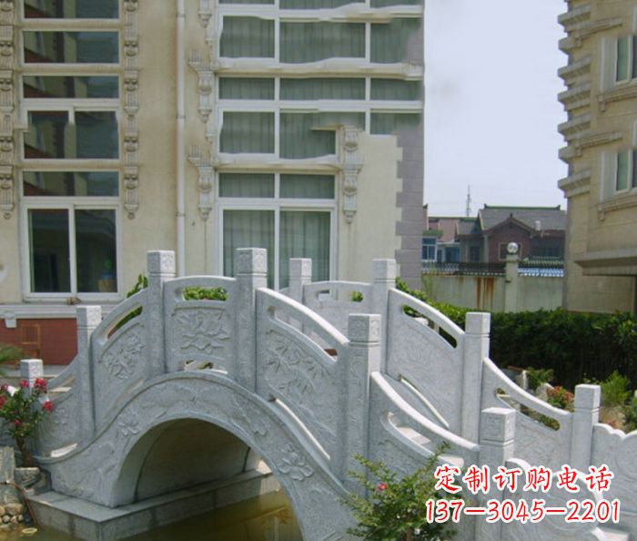 淄博小区景观大理石拱桥 (2)