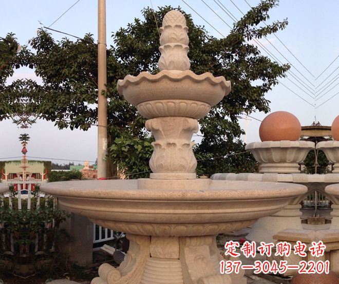 淄博小区景观大型喷泉石雕 (4)