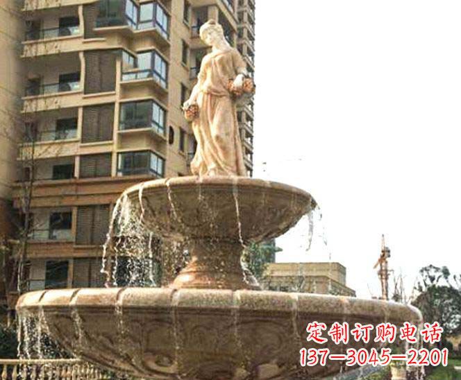 淄博小区景观西方女人喷泉石雕
