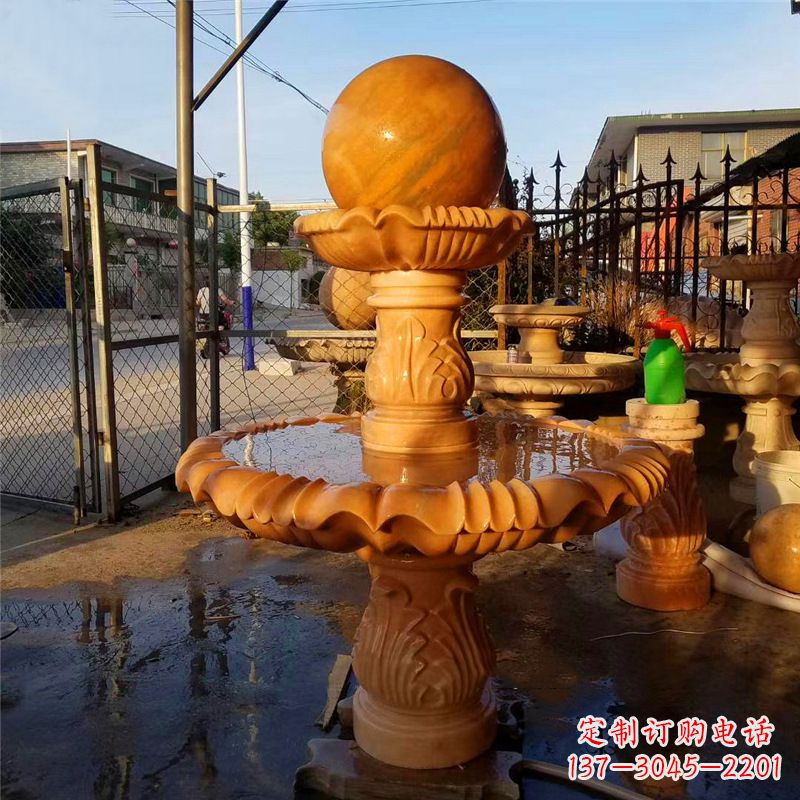 淄博小区石雕喷泉塔
