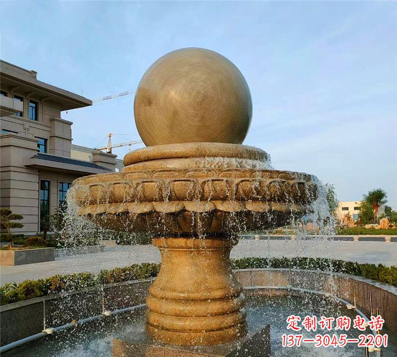 淄博小区石喷泉雕塑