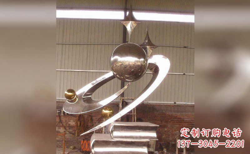淄博校园不锈钢书籍雕塑