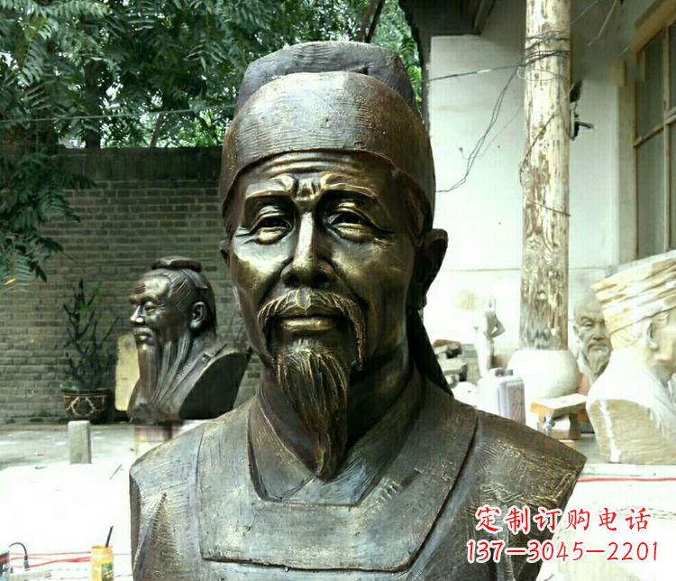 淄博校园杜甫胸像铜雕