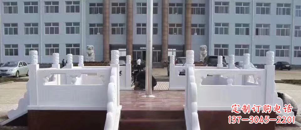 淄博校园汉白玉升旗台石雕