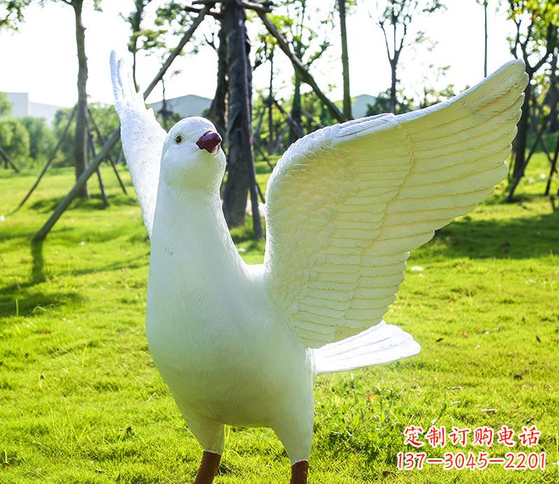 淄博校园和平鸽雕塑