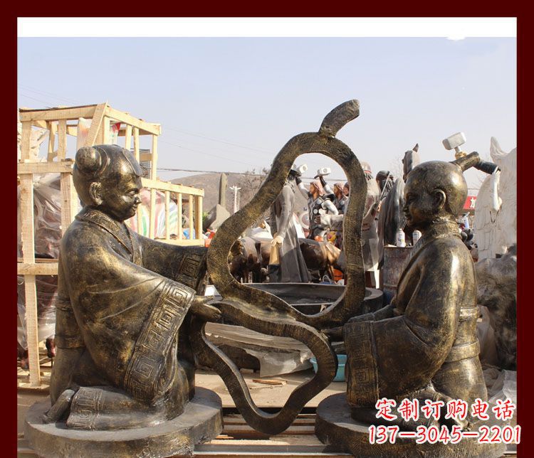 淄博校园孔融让梨铜雕