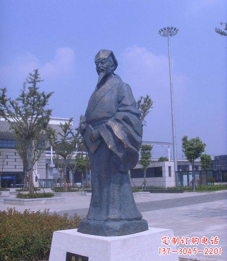 淄博校园陆游名人铜雕