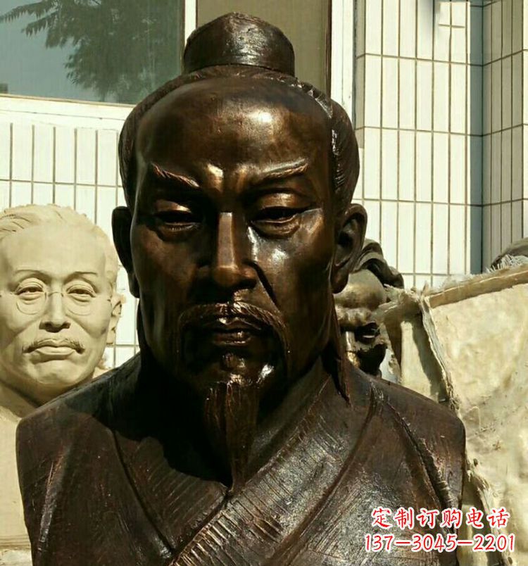 淄博校园孟子胸像铜雕