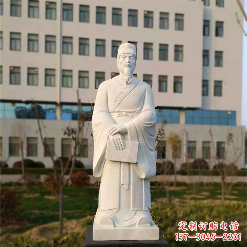 淄博校园名人汉白玉雕塑医院医学院古代著名人物雕像
