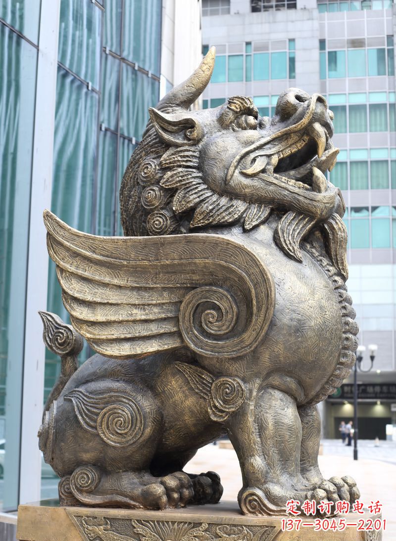 淄博獬豸古代神兽铜雕