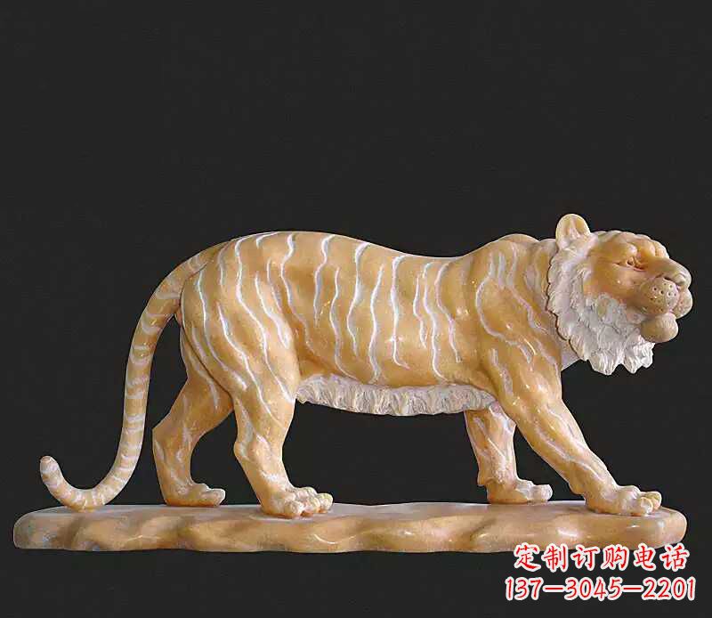 淄博行走老虎石雕动物雕塑