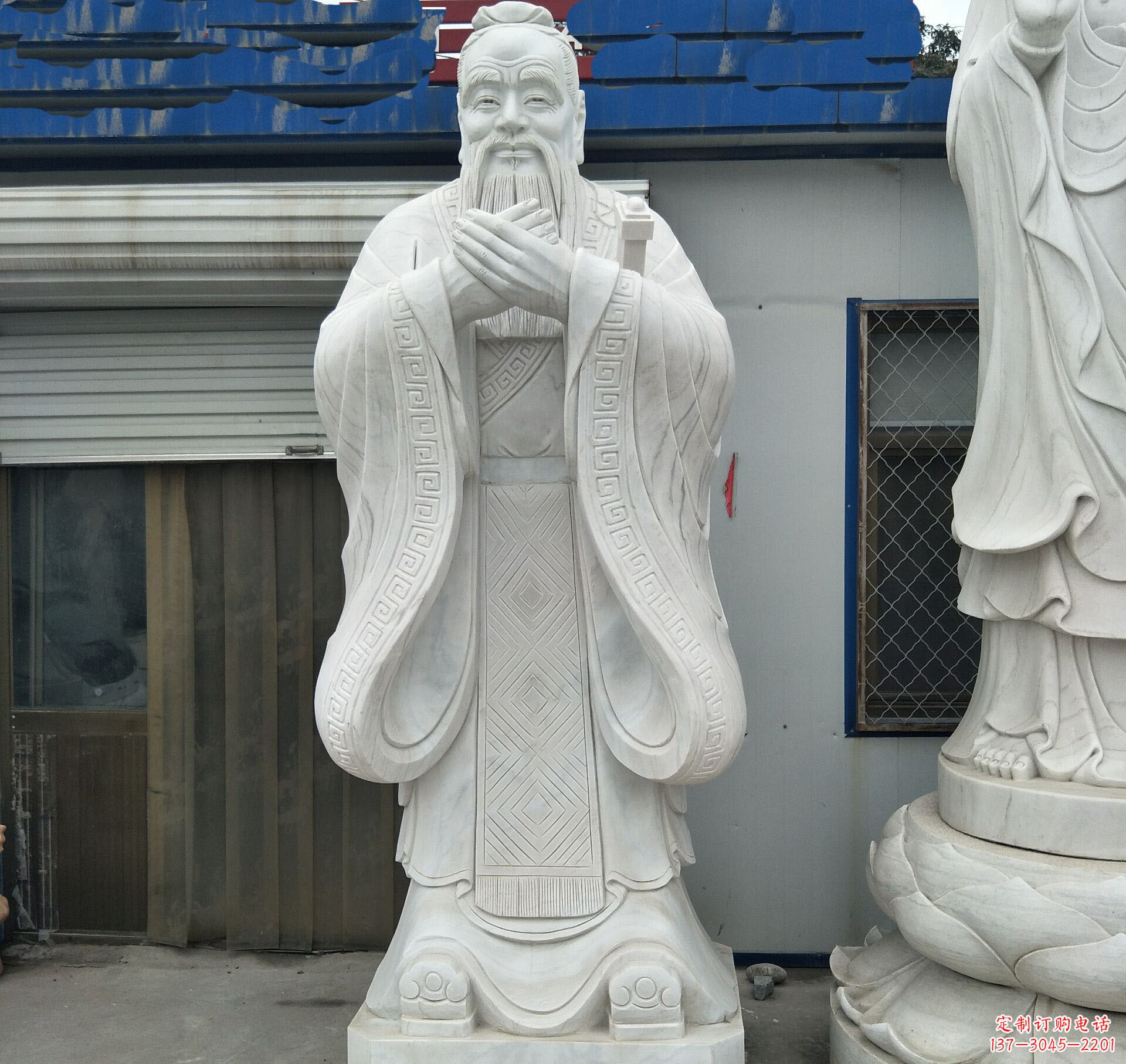 淄博学校礼仪孔子石雕