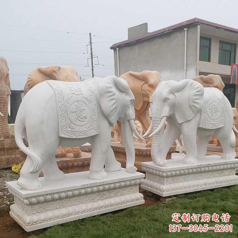 淄博学校石雕大象