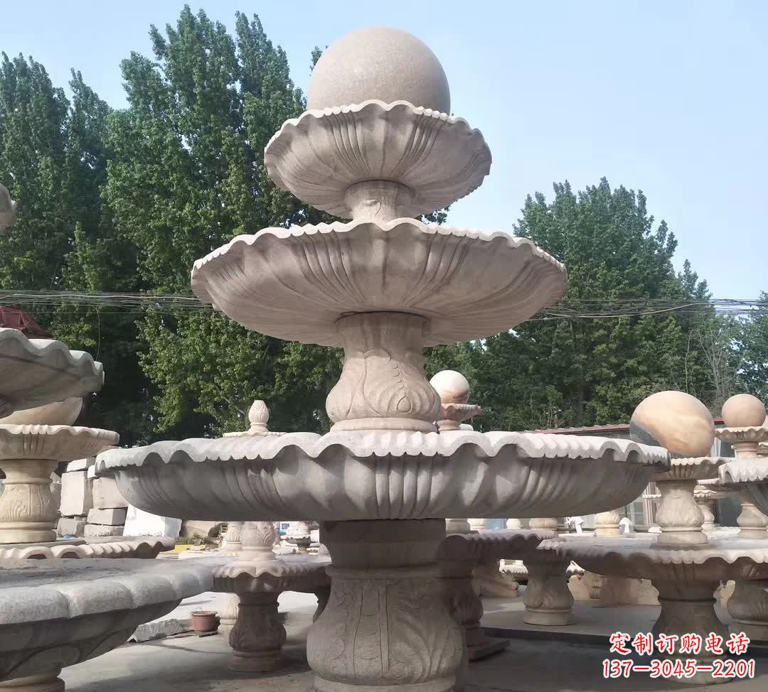 淄博音乐风水球石雕