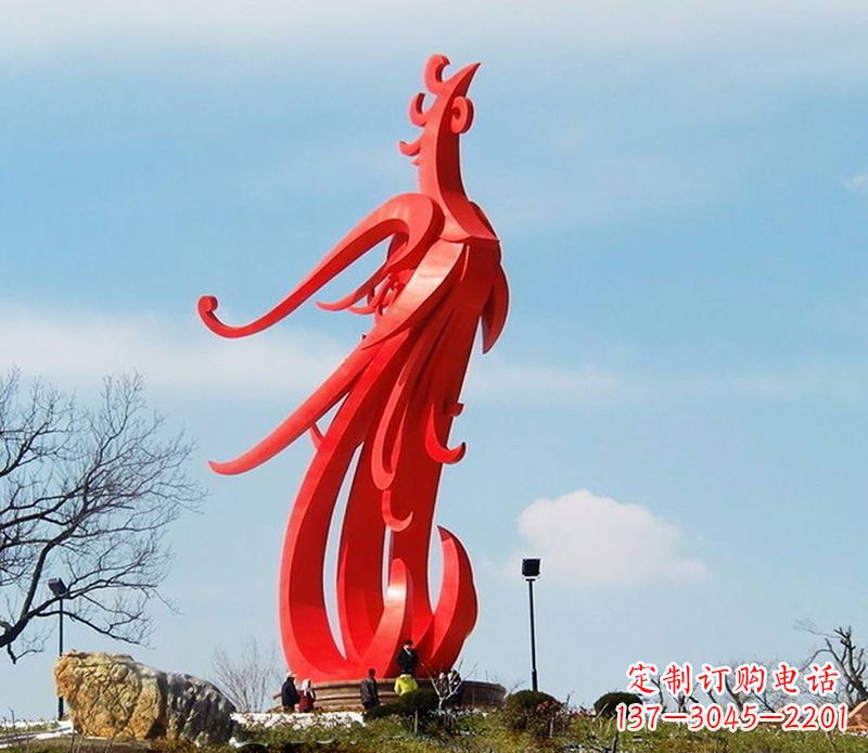 淄博园林不锈钢凤凰雕塑