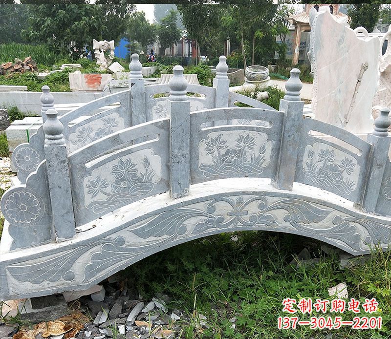 淄博园林仿古石拱桥景观石雕 (3)
