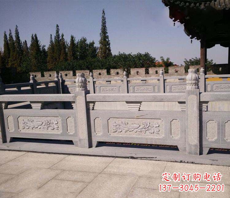 淄博园林仿古石栏板景观石雕 (2)
