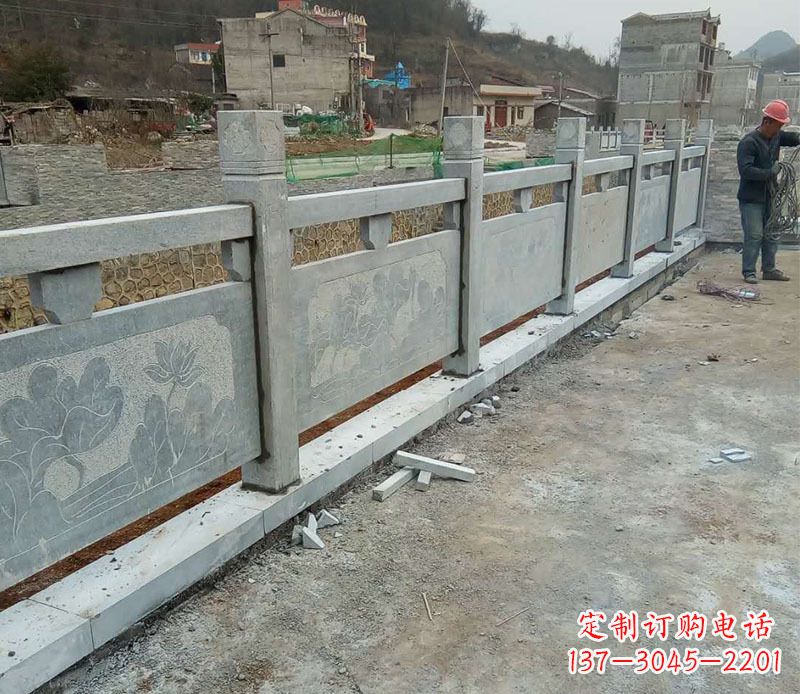 淄博园林仿古石栏板景观石雕 (5)