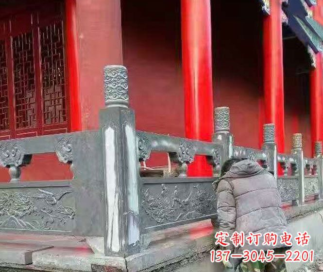 淄博园林仿古石栏板景观石雕 (9)