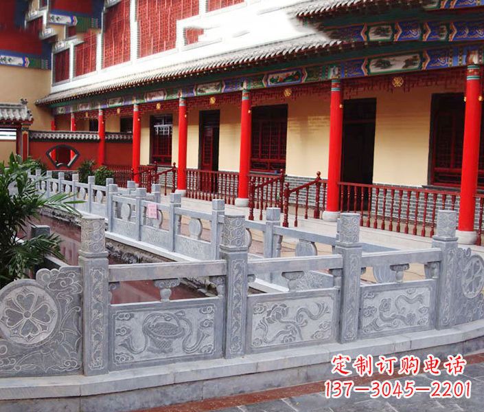 淄博园林仿古石栏板景观石雕 (12)