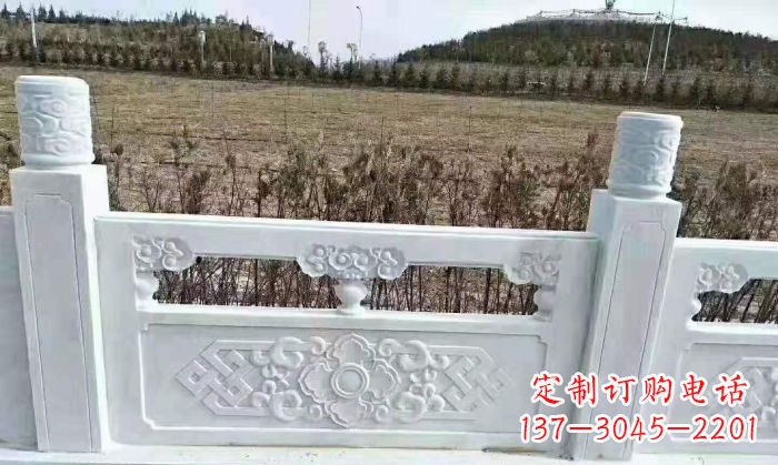 淄博园林汉白玉石浮雕栏板 (4)