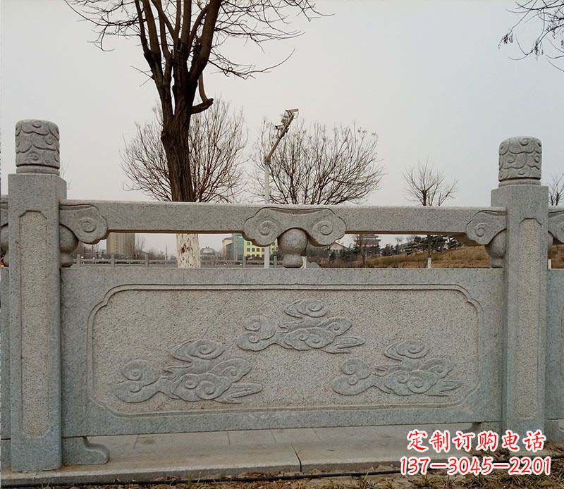 淄博园林护城河石栏板景观石雕