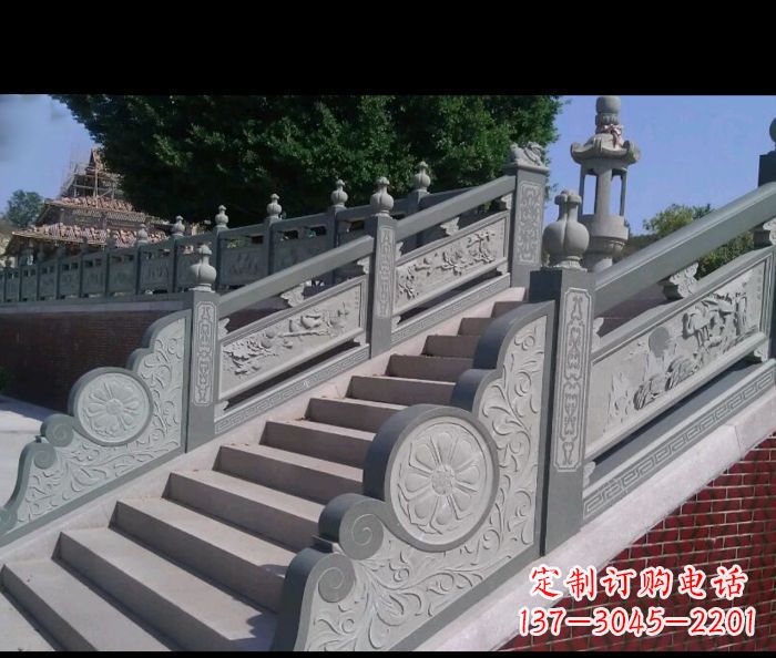 淄博园林景观大理石栏板雕塑 (4)