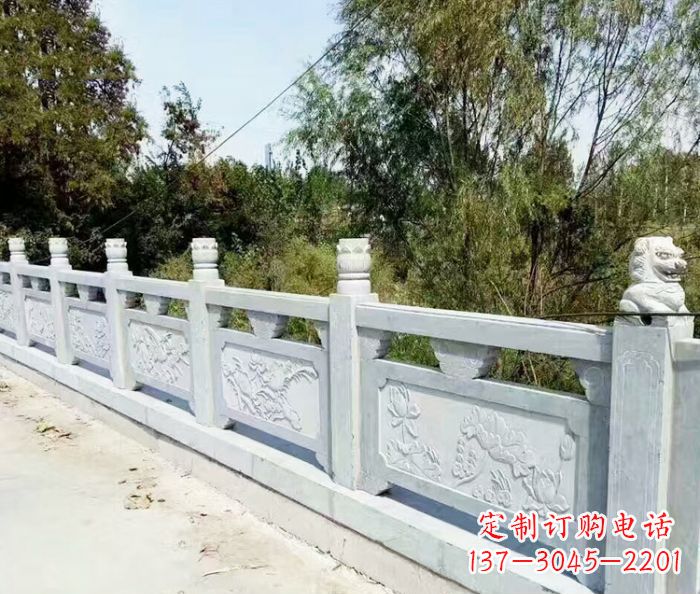 淄博园林景观大理石栏板石雕_1