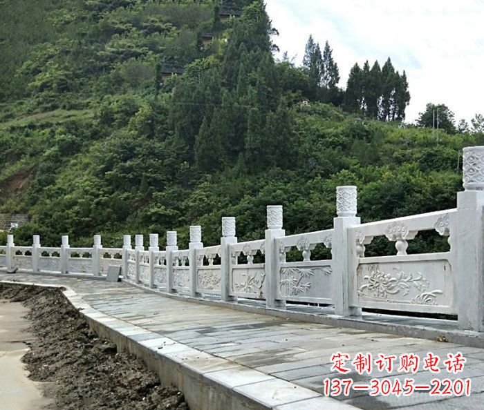 淄博园林景观大理石栏板石雕_2