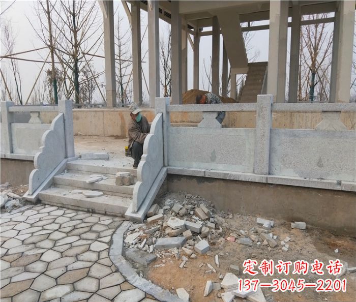 淄博园林景观大理石桥栏板石雕_2 (2)