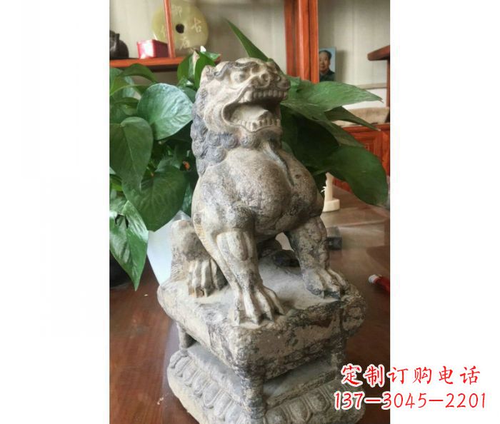 淄博园林景观大理石狮子石雕