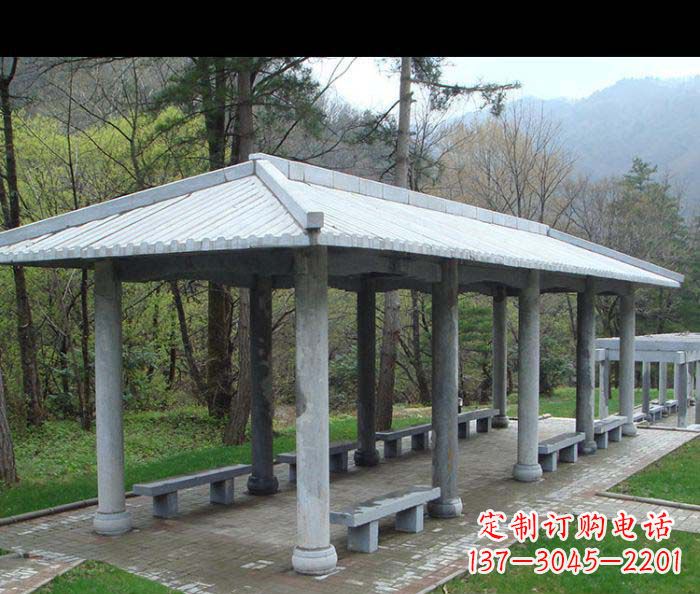 淄博园林景观仿古石雕长廊