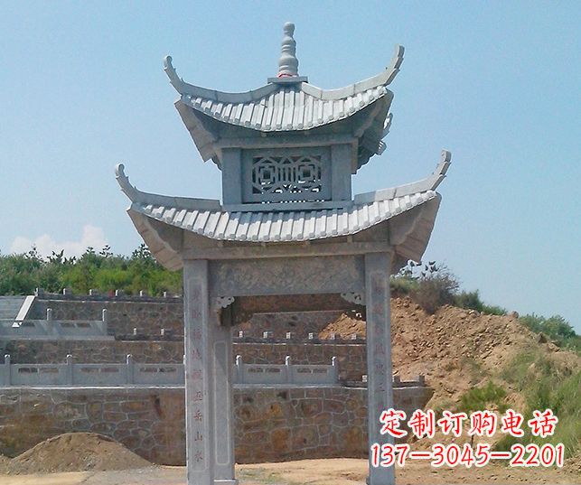 淄博园林景观仿古石雕凉亭