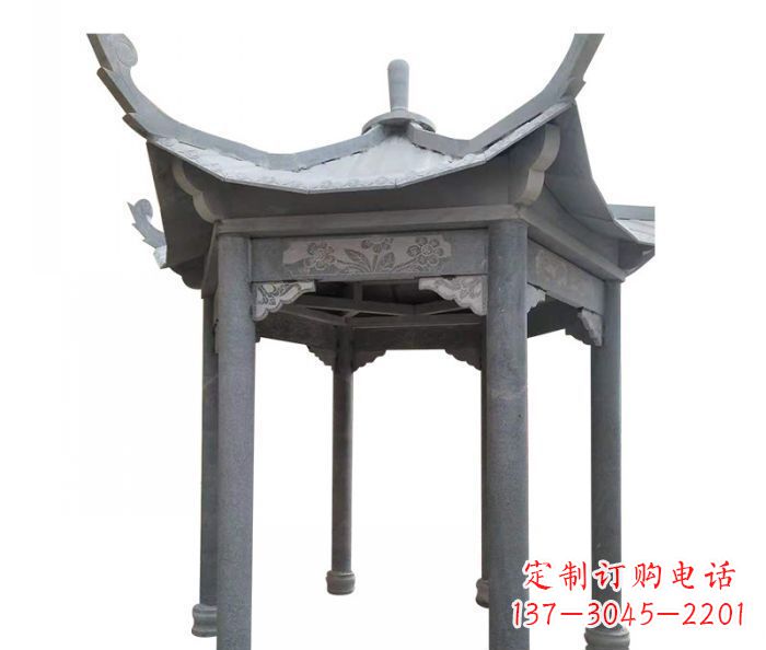 淄博园林景观仿古石雕凉亭 (3)
